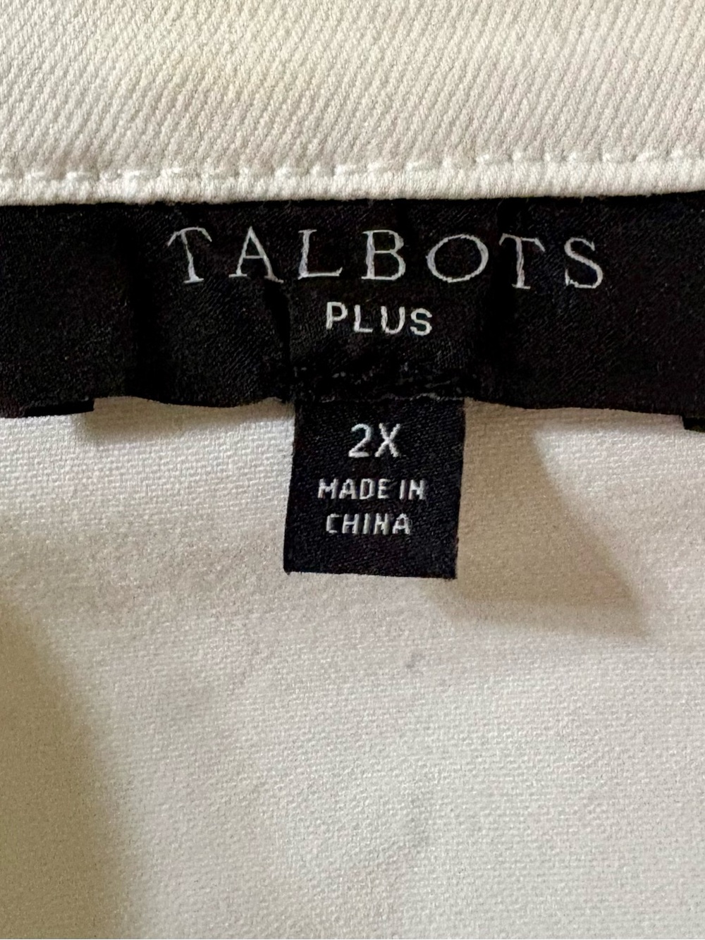 Talbots 2X White Short-Sleeve Denim Jacket - Picture 2 of 5